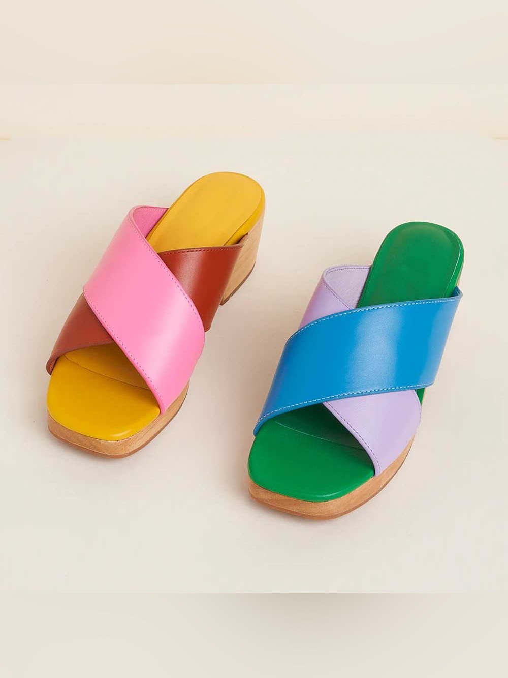 CHARLOTTE STONE AMOS CLOG SIZE 7 NASSAU COLORWAY